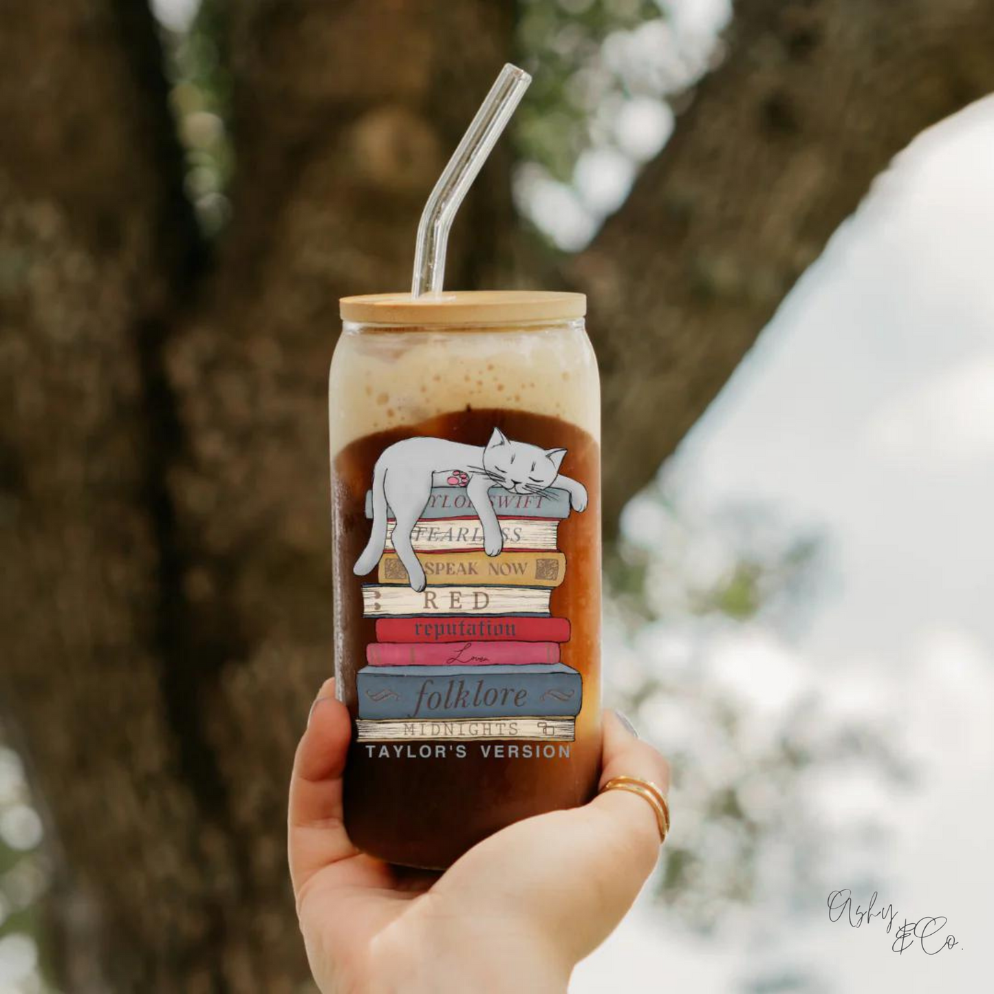 Through the Eras Album Book Glass Tumbler