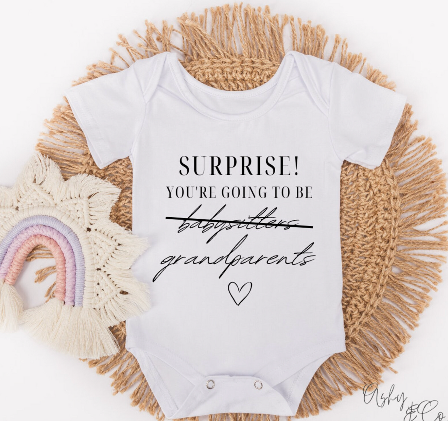 Surprise! You're Going to be Grandparents...Babysitters... Pregnancy Announcement Sleeper