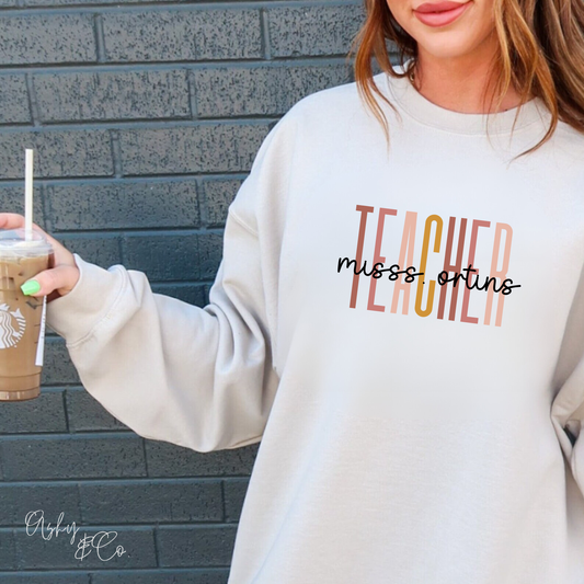 Personalized Teacher Sweatshirt